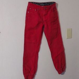Parish Nation Brandonberg Red Jeans Size 10    (PNTS G1-011)